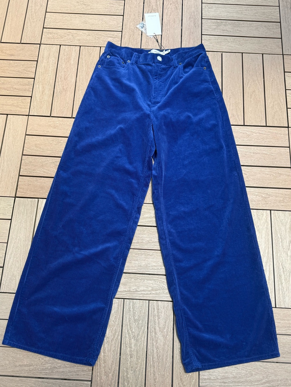 NWT Inwear Nanette blue wide leg corduroy pants